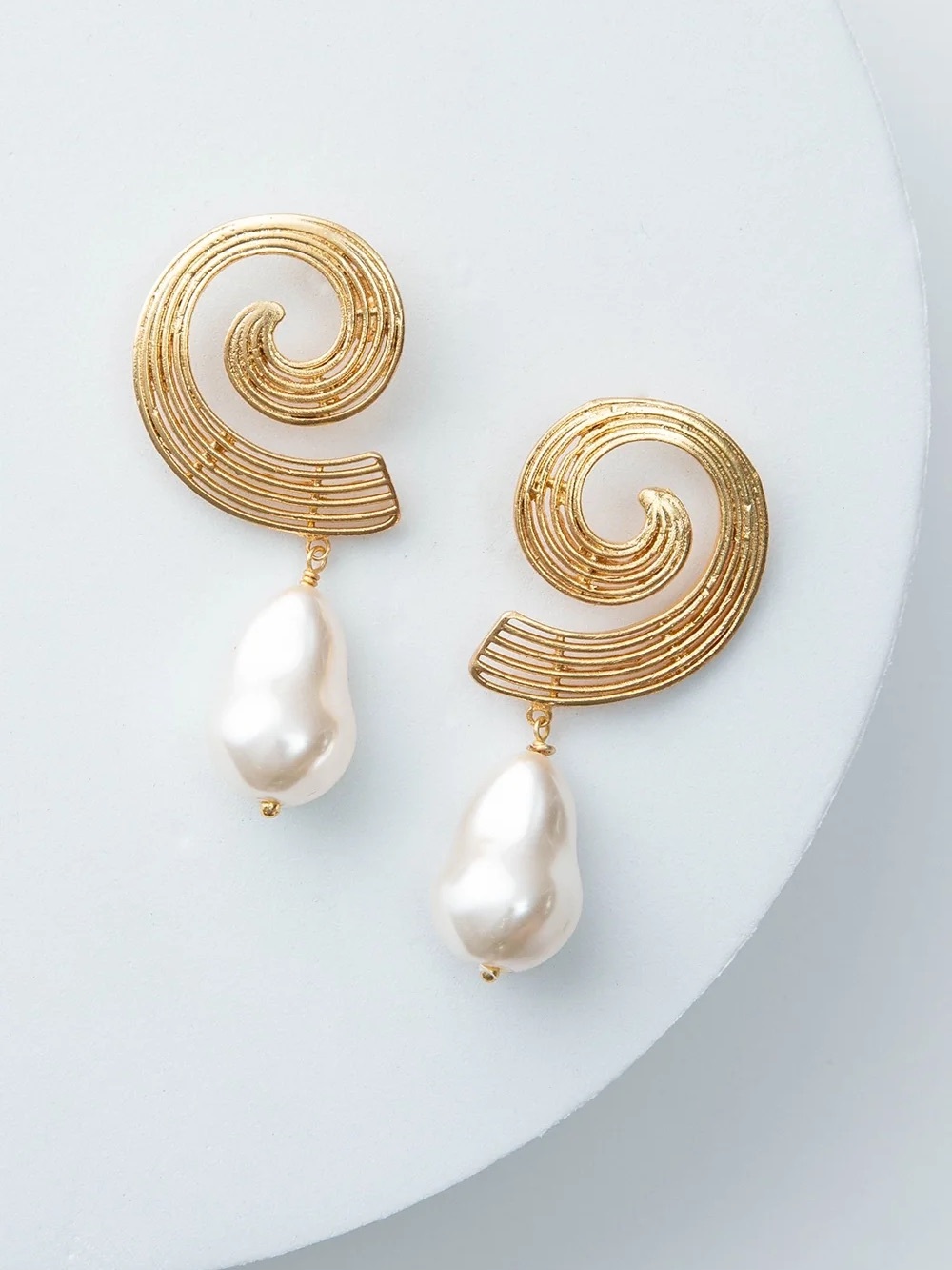Pearl Swirl Earrings